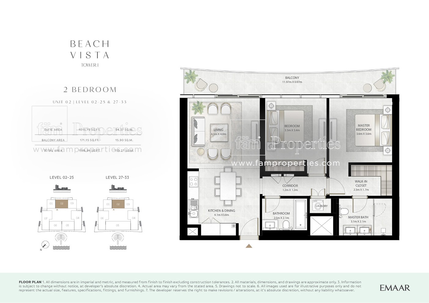 2 Bedroom floor plan