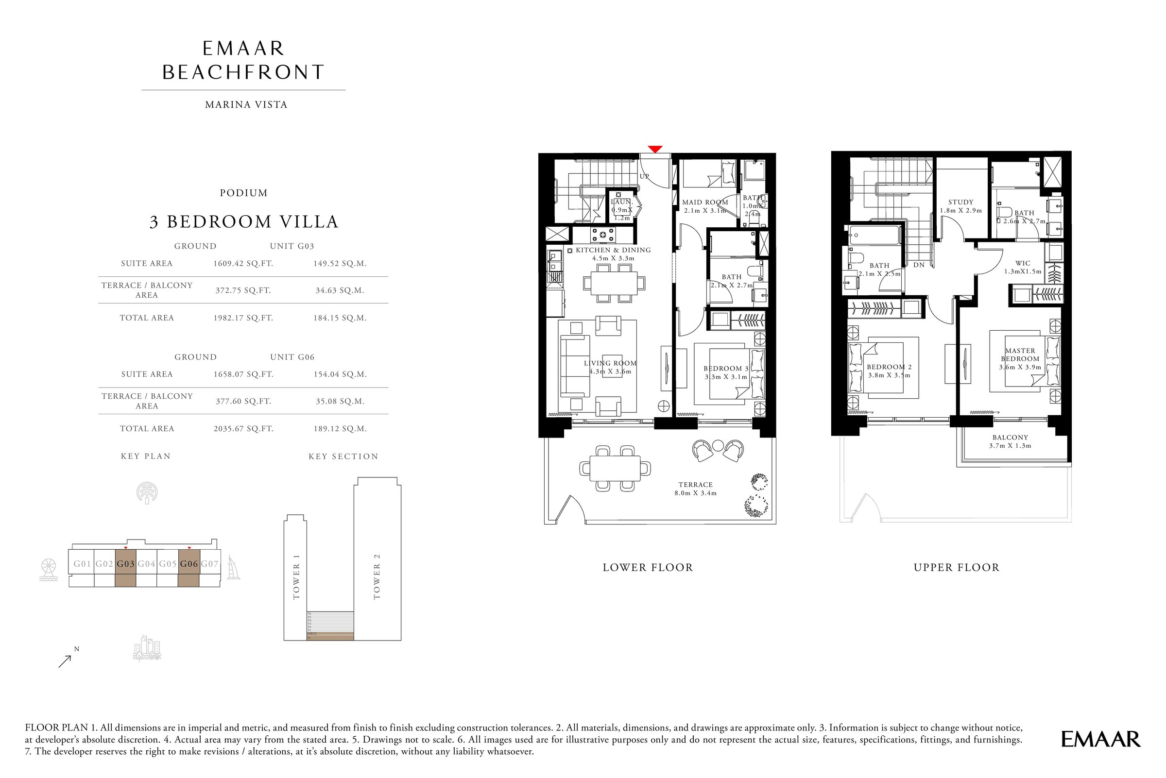 3 Bedroom floor plan