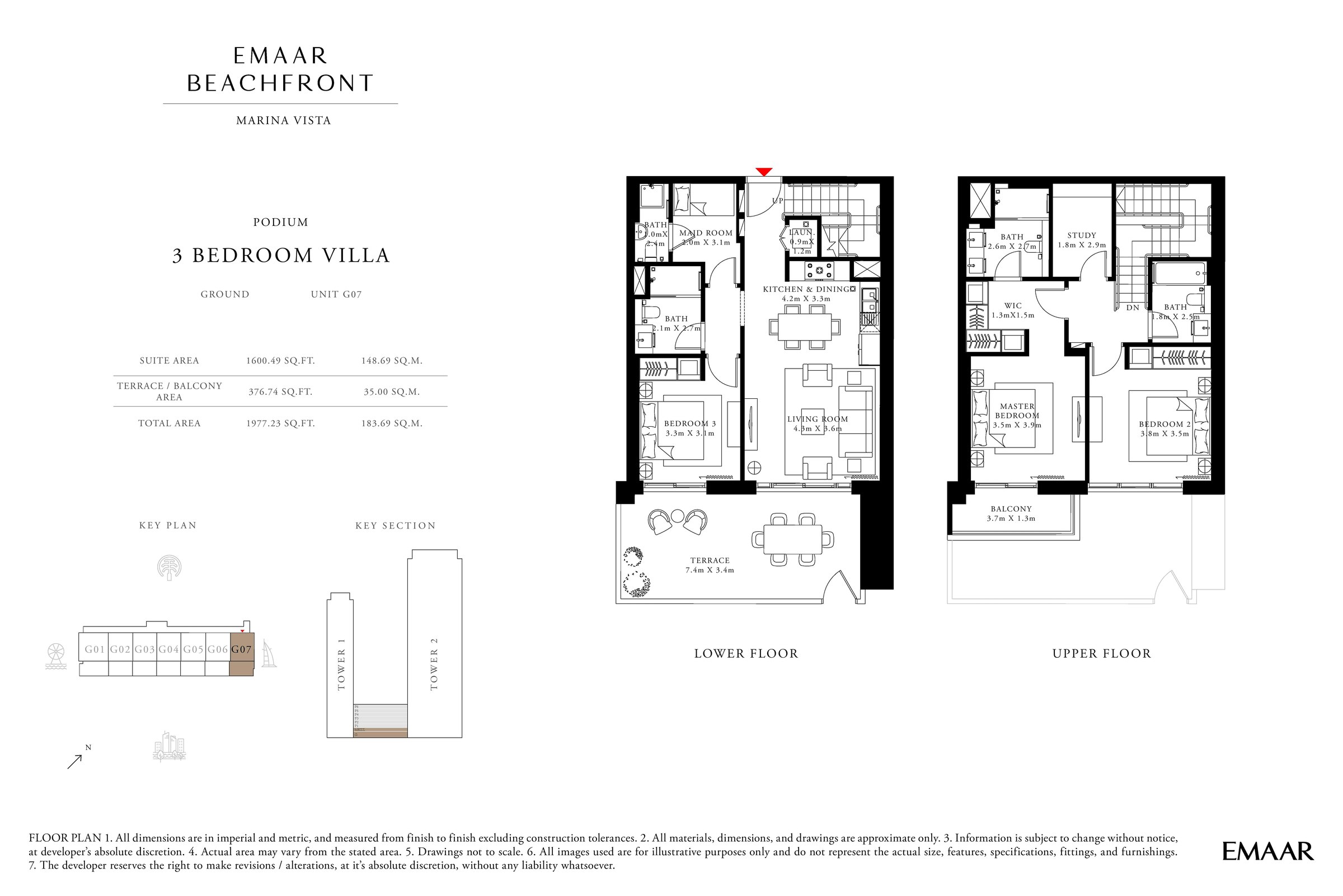 3 Bedroom floor plan