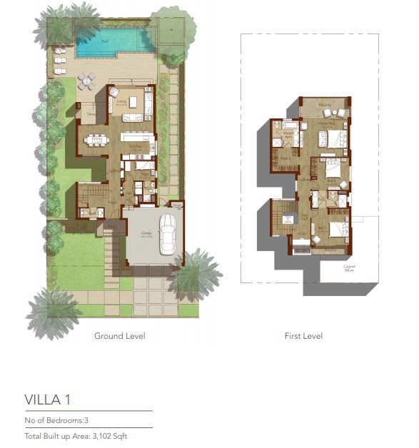 Villa 1 floor plan