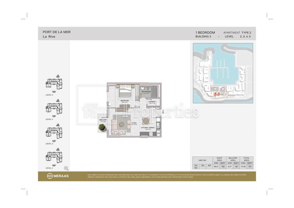 1 Bedroom floor plan