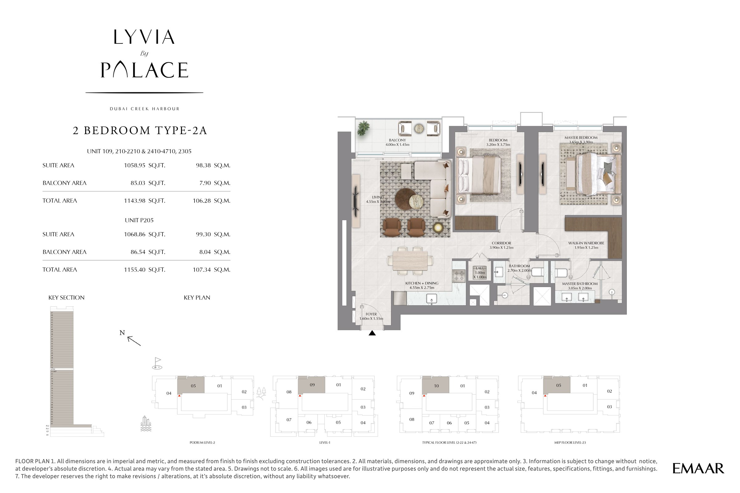 2 Bedroom floor plan