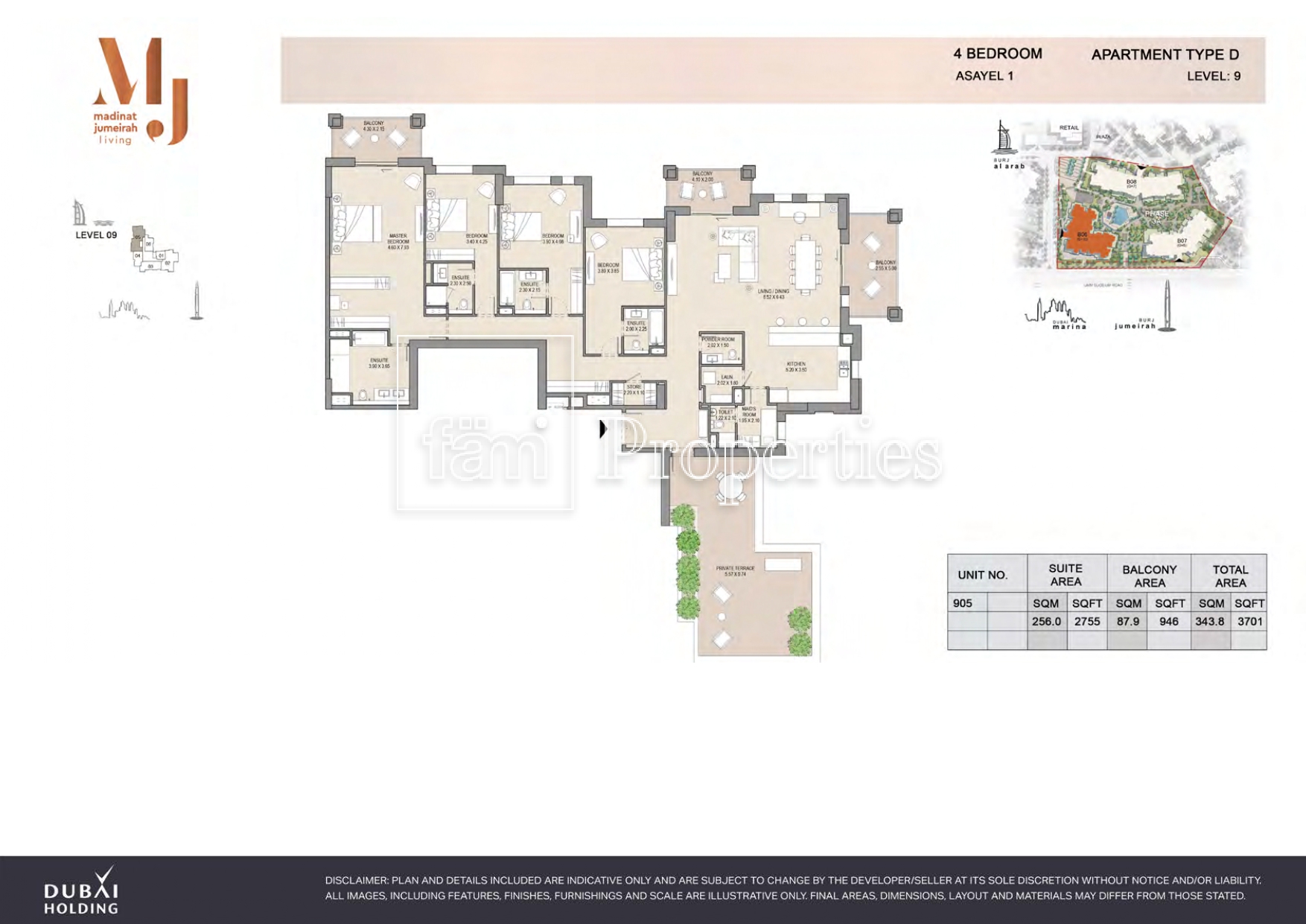4 Bedroom floor plan
