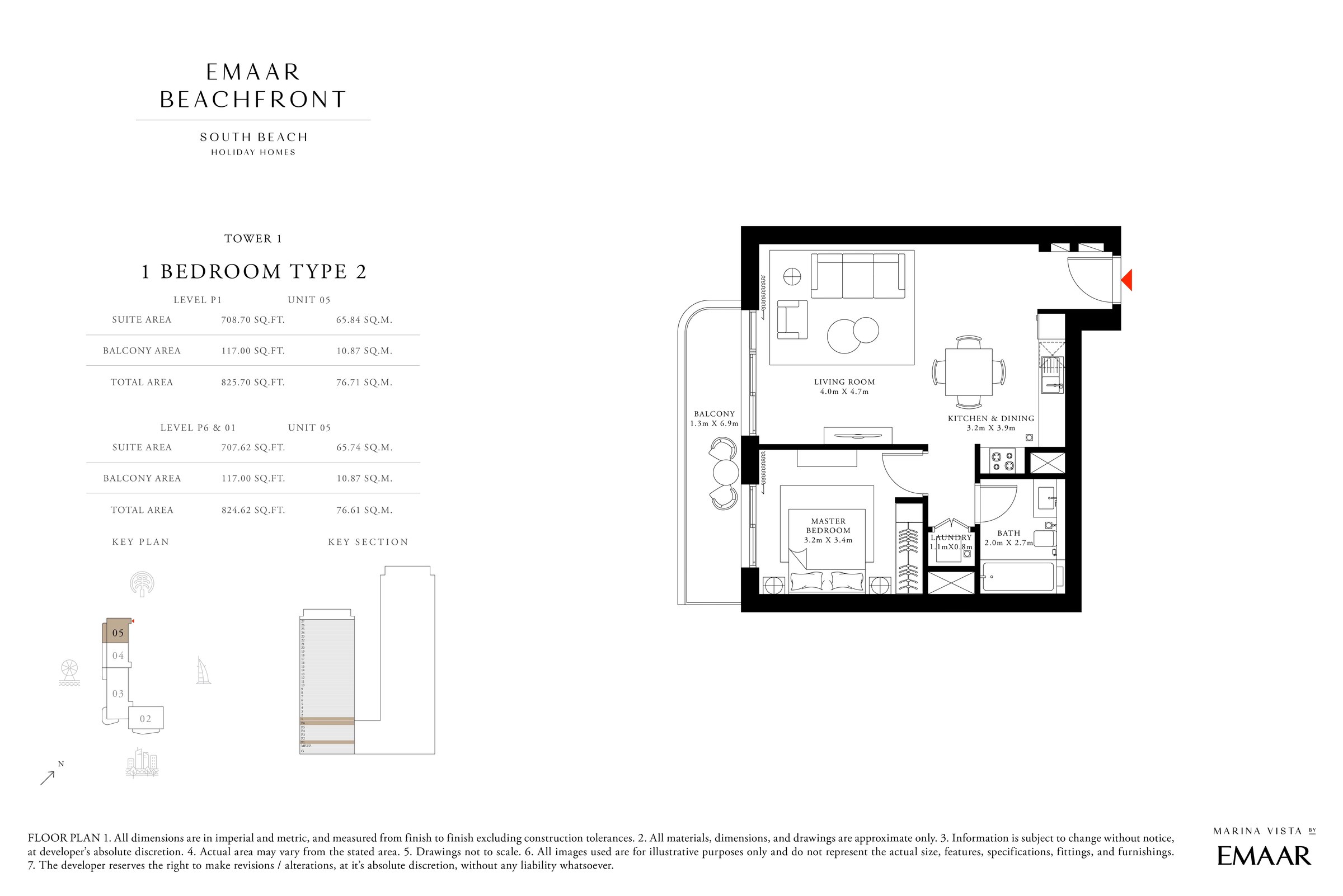 1 Bedroom floor plan