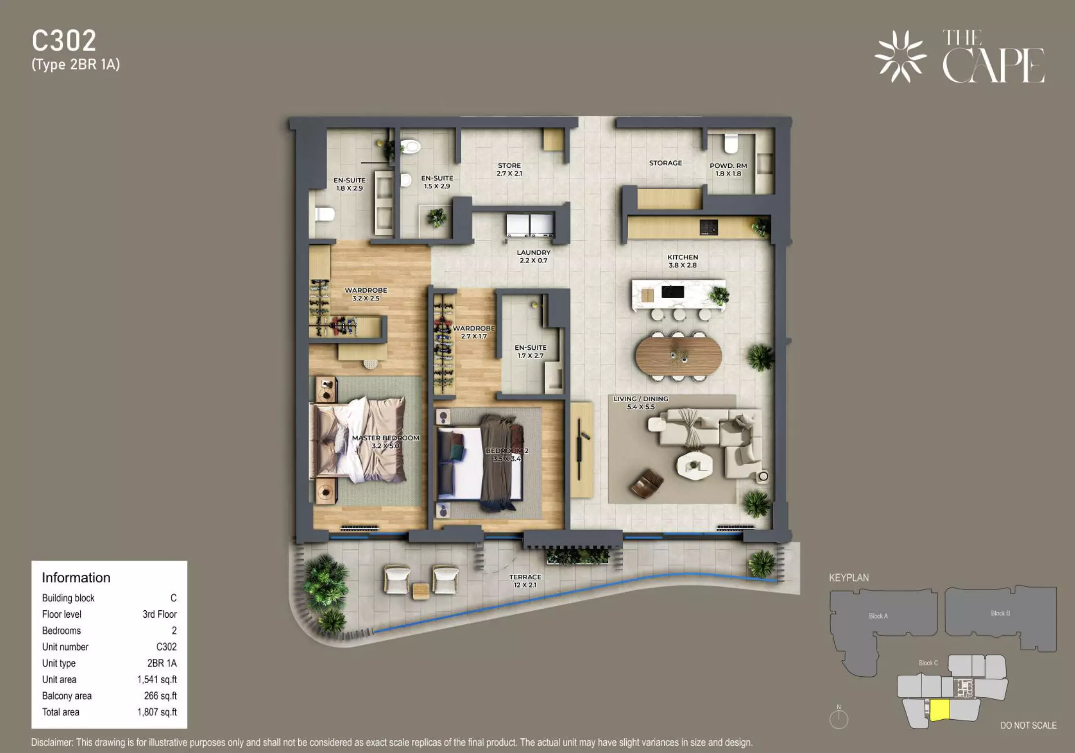 2 Bed floor plan
