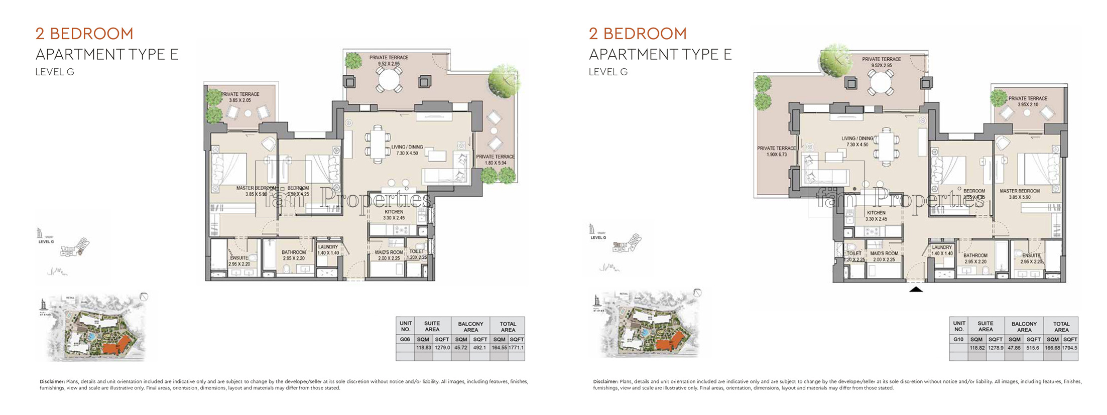 2 Bedroom floor plan
