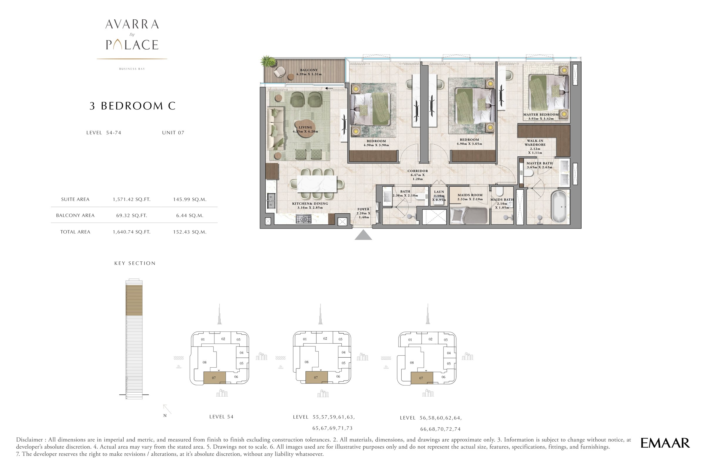 3 Bed floor plan