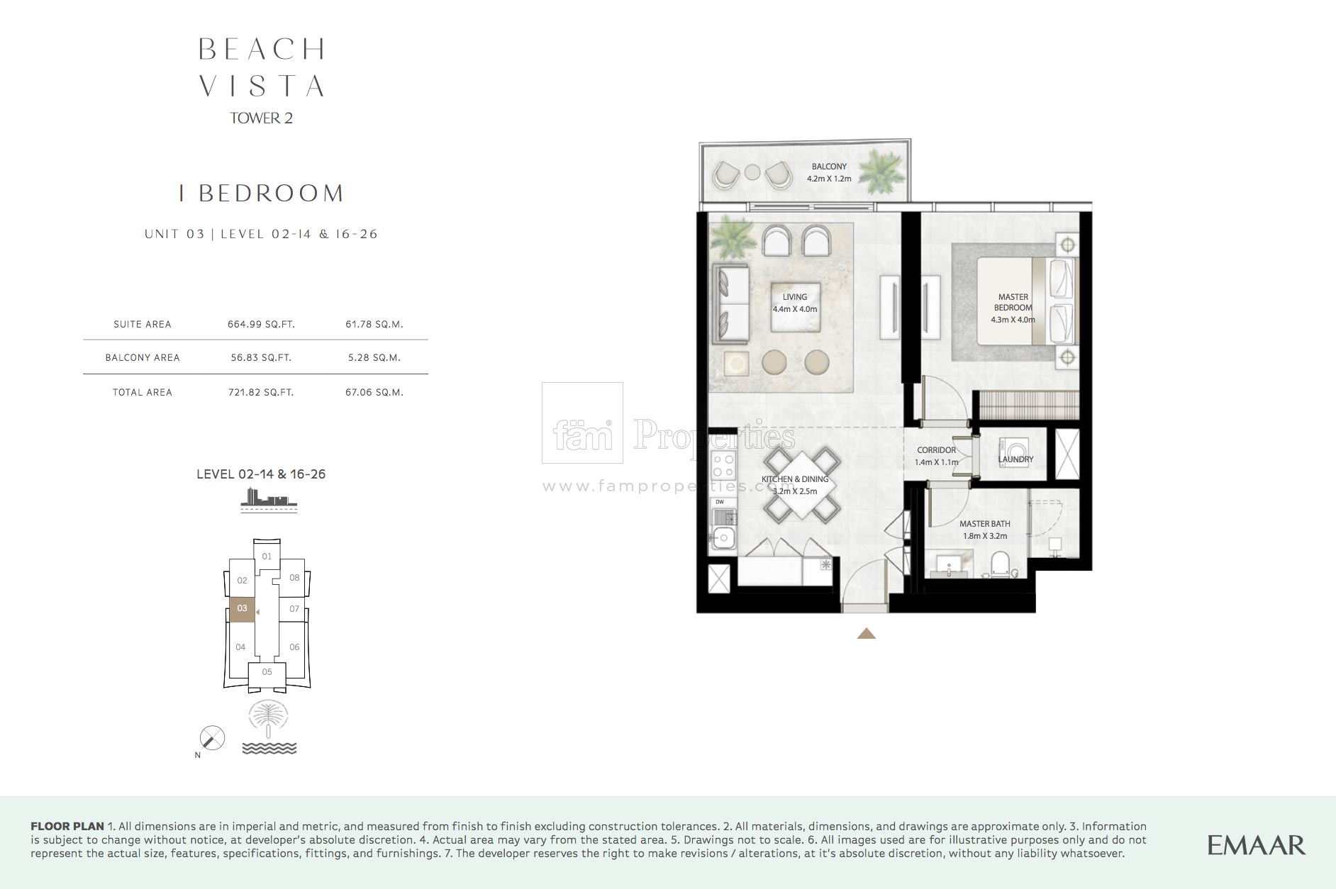 1 Bedroom floor plan