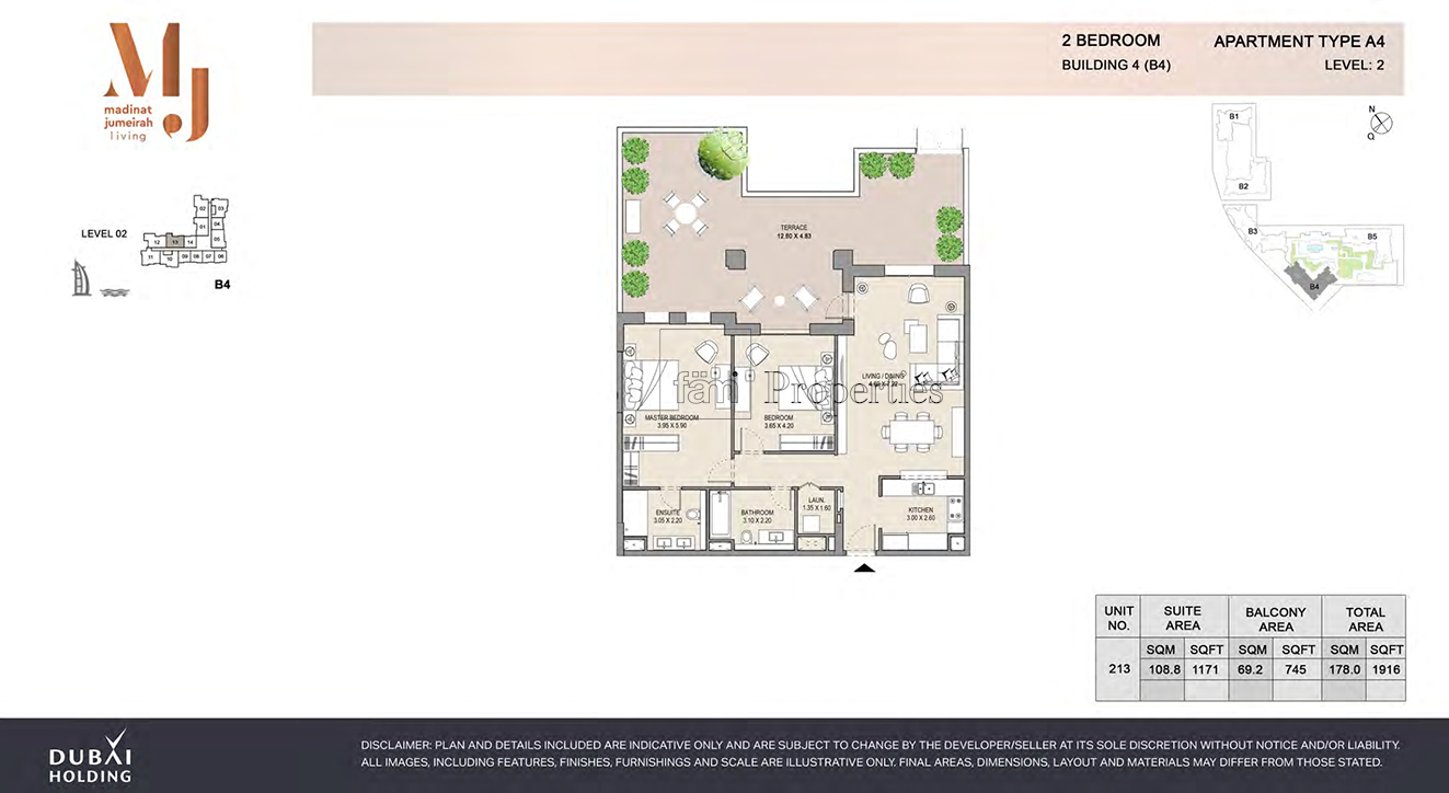 2 Bedroom floor plan