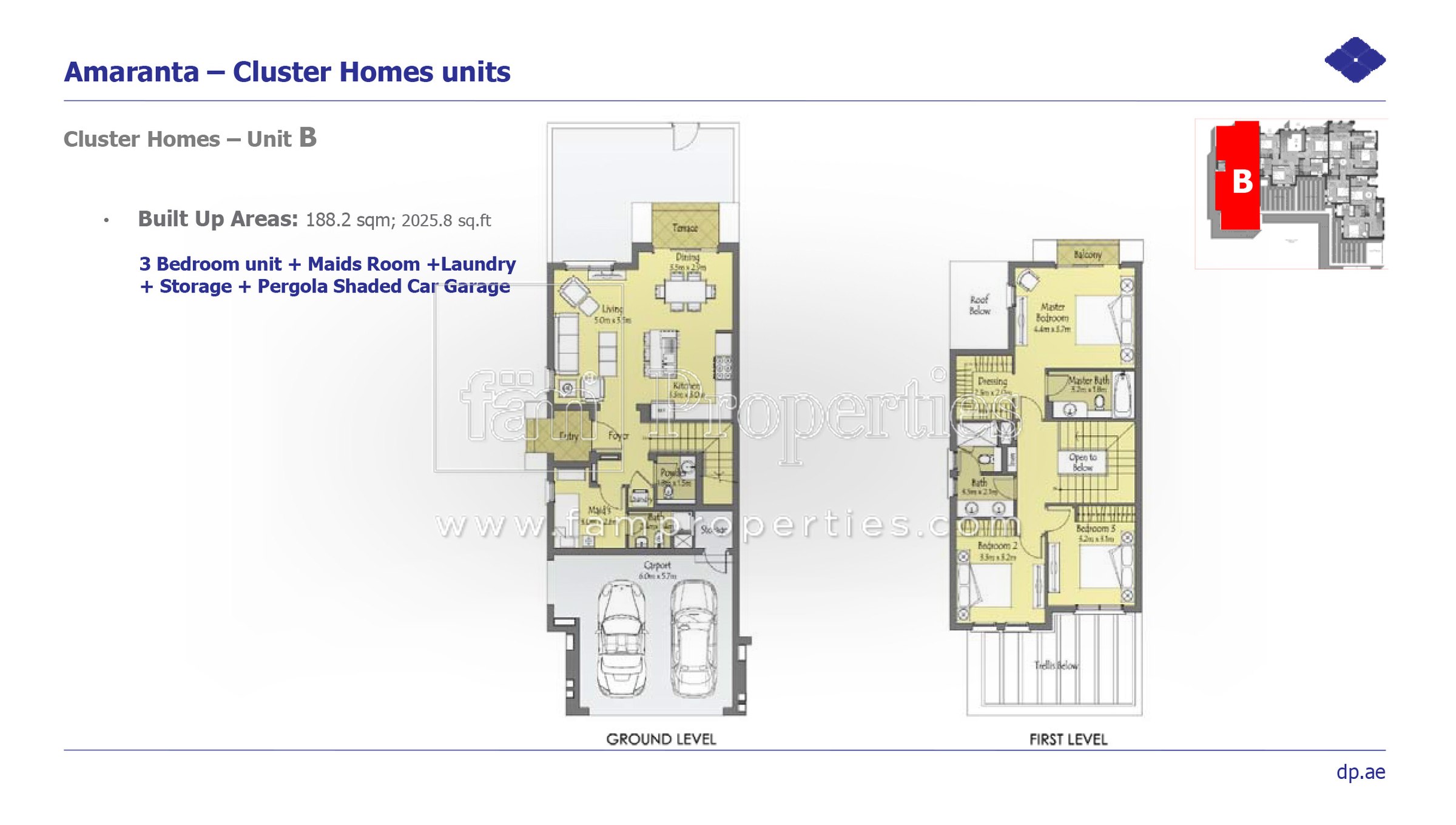 Cluster Homes - Unit B floor plan