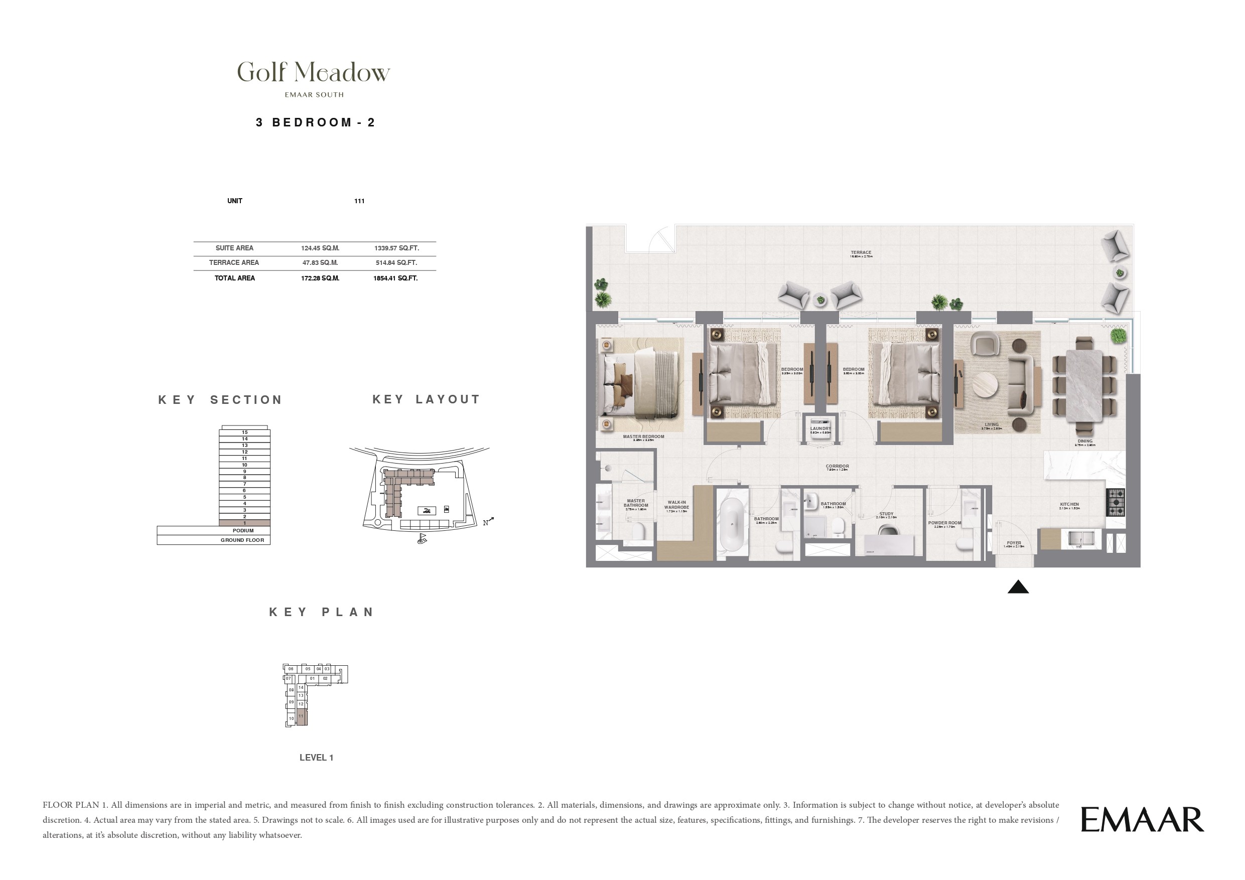 3 Bed floor plan