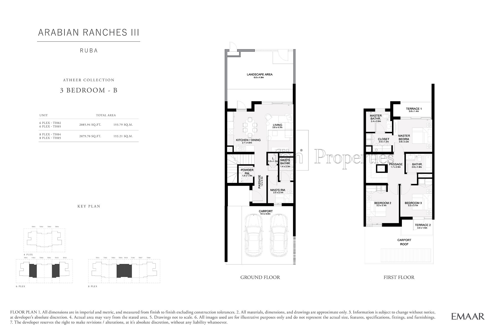 3 Bedroom floor plan