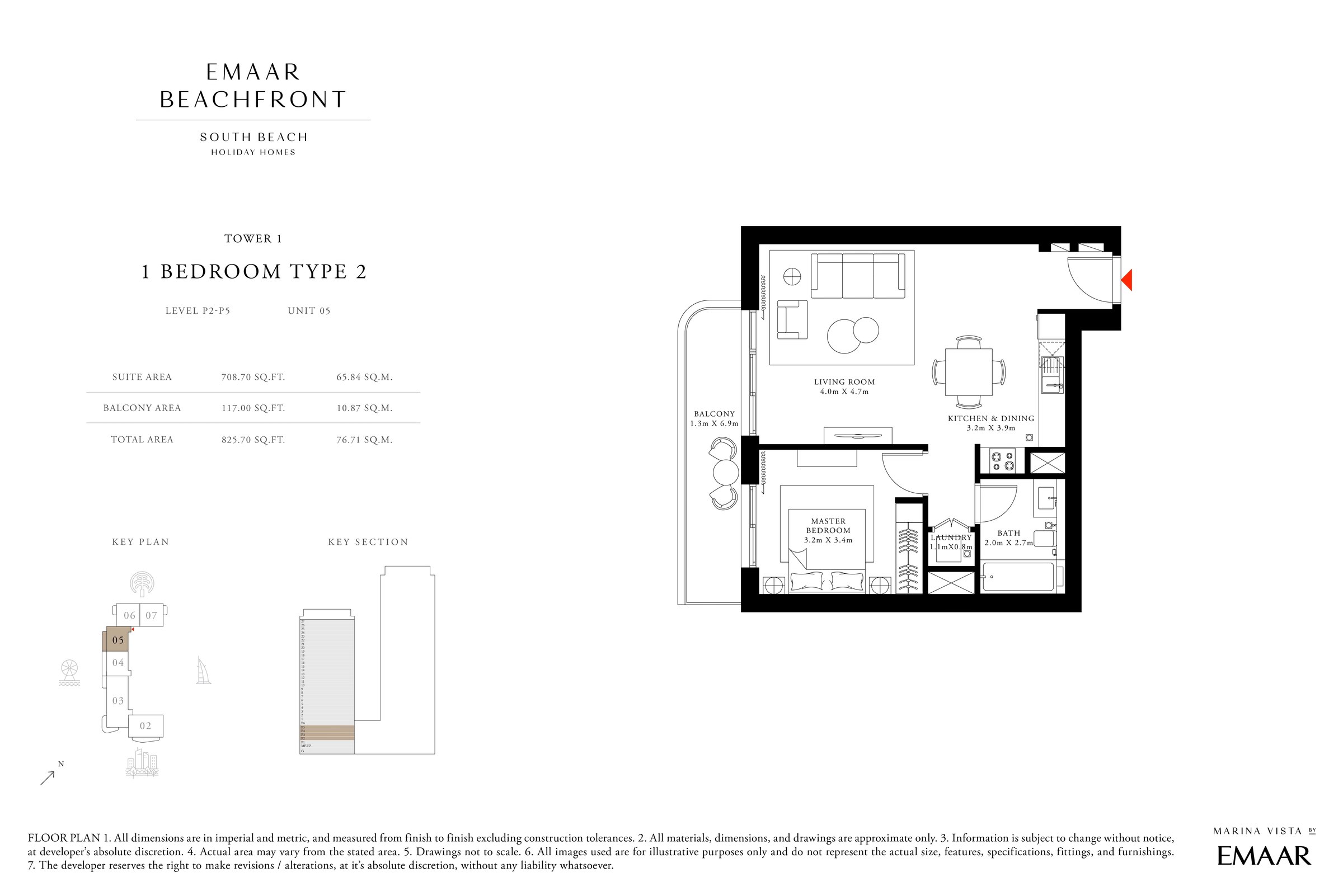 1 Bedroom floor plan