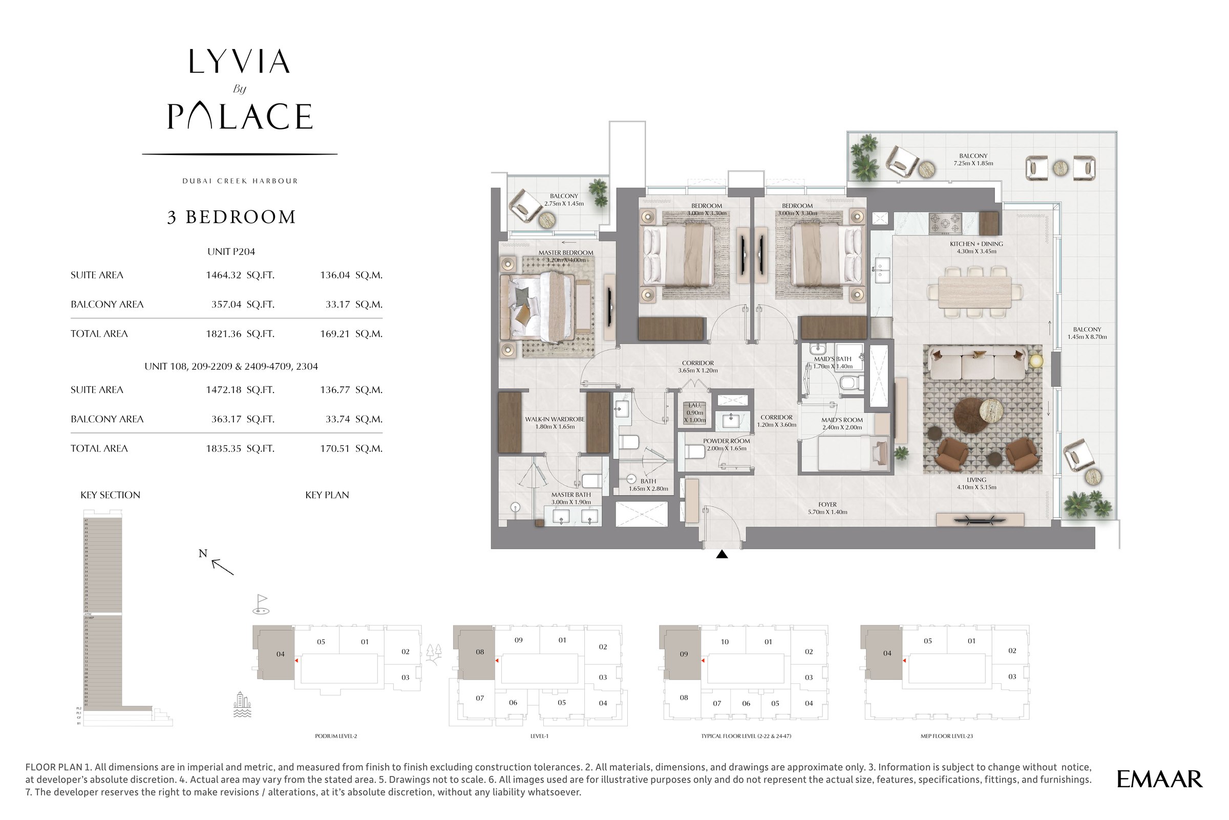 3 Bedroom floor plan