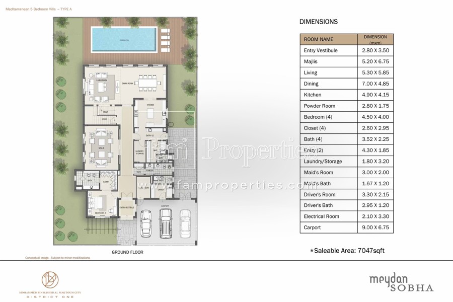 5 Bedroom floor plan