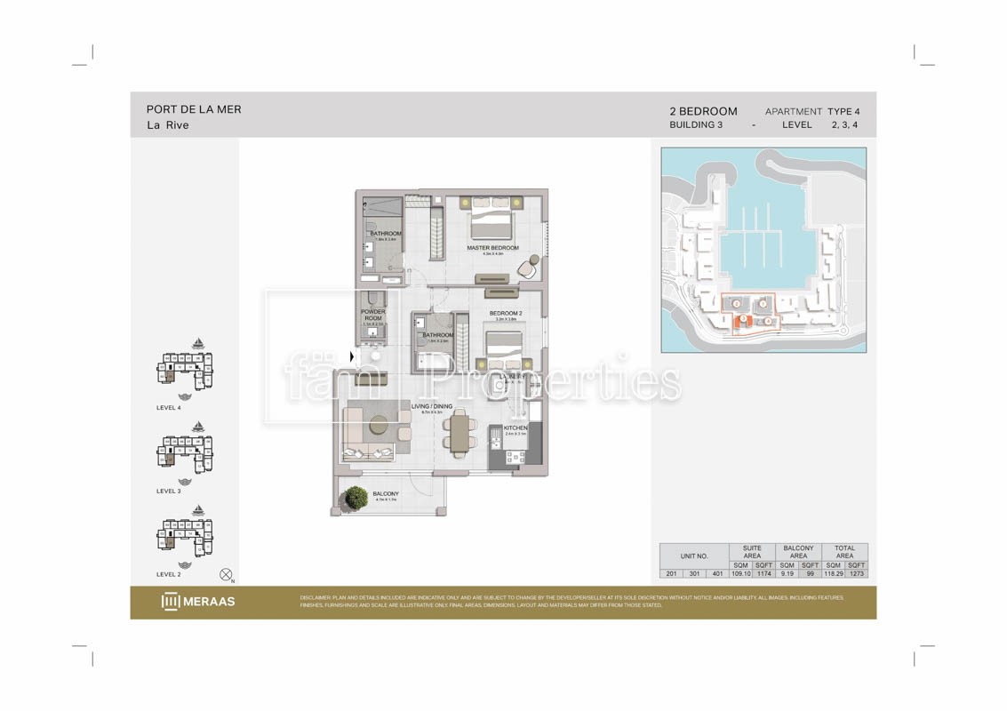 2 Bedroom floor plan