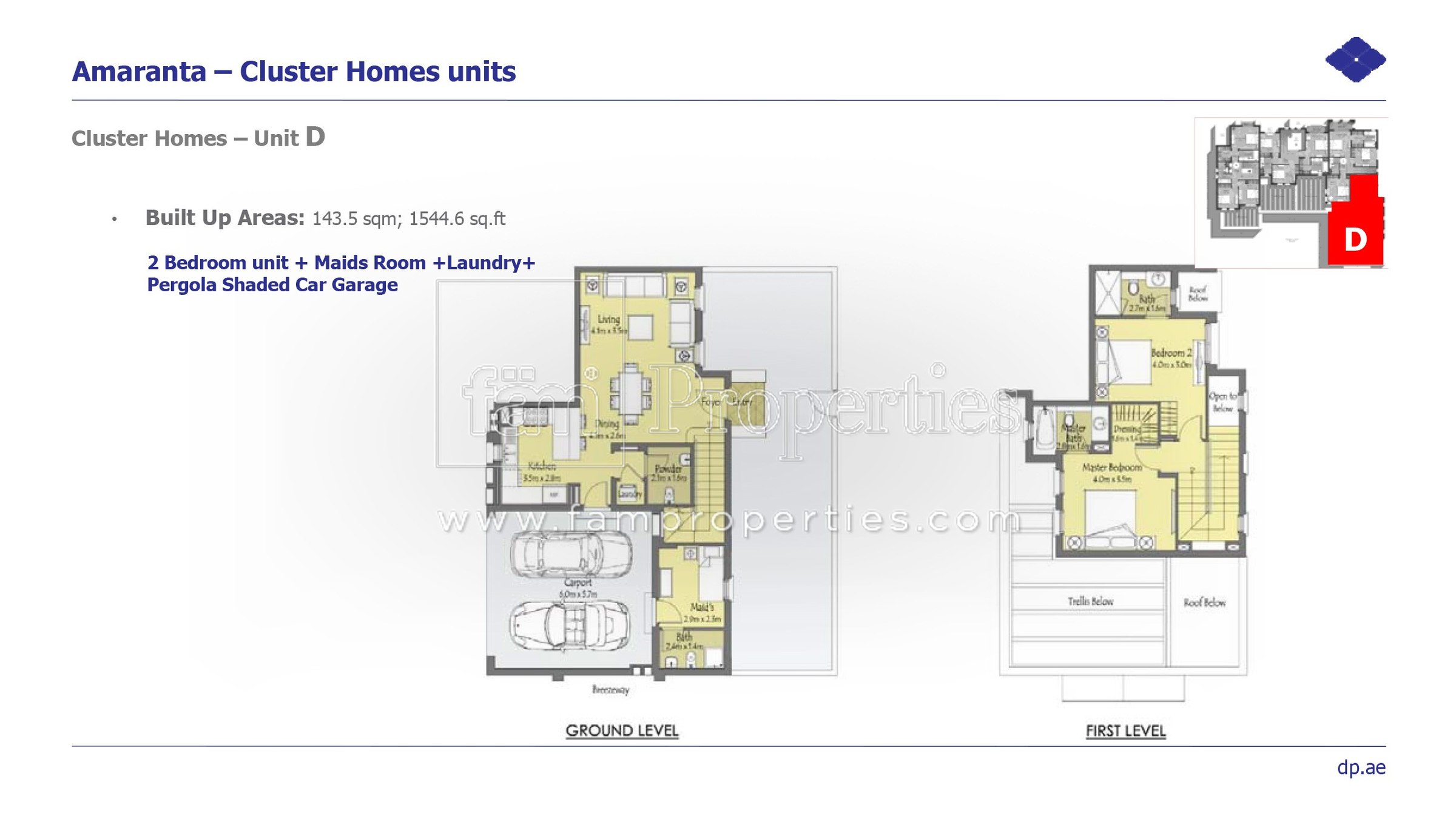 Cluster Homes - Unit D floor plan
