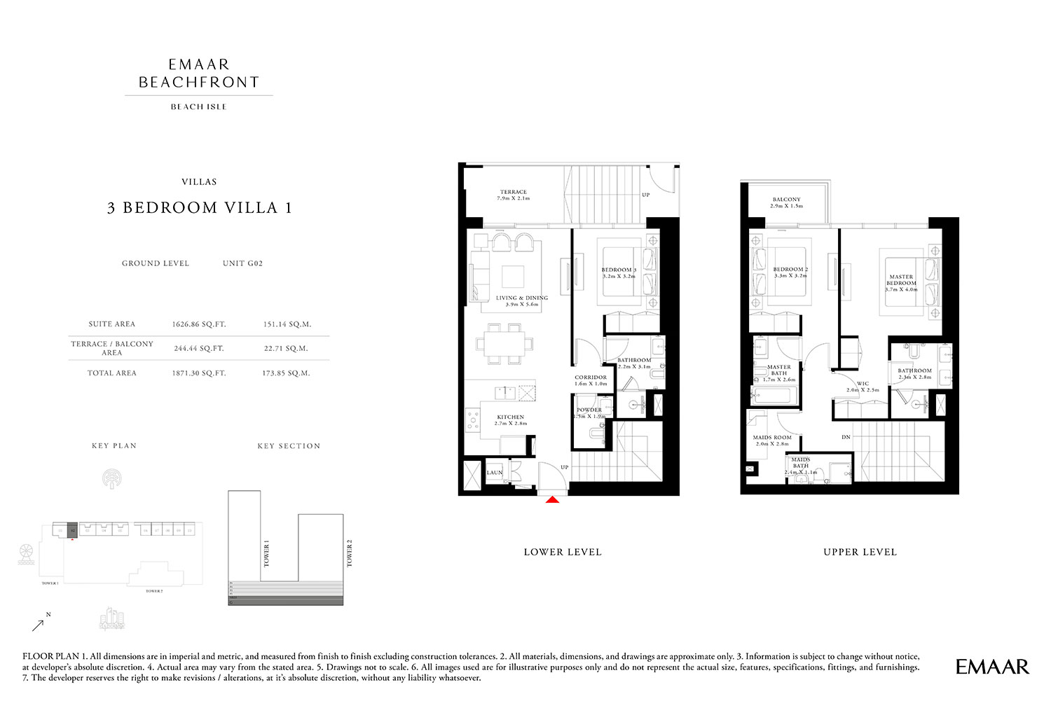 3 Bedroom floor plan