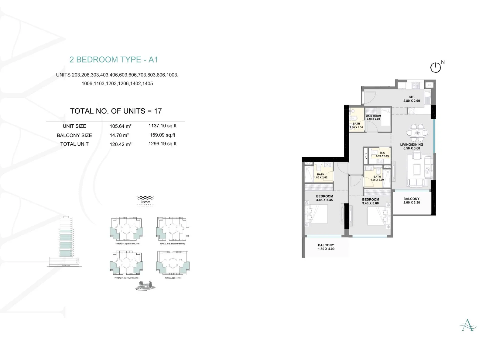 2 Bed floor plan
