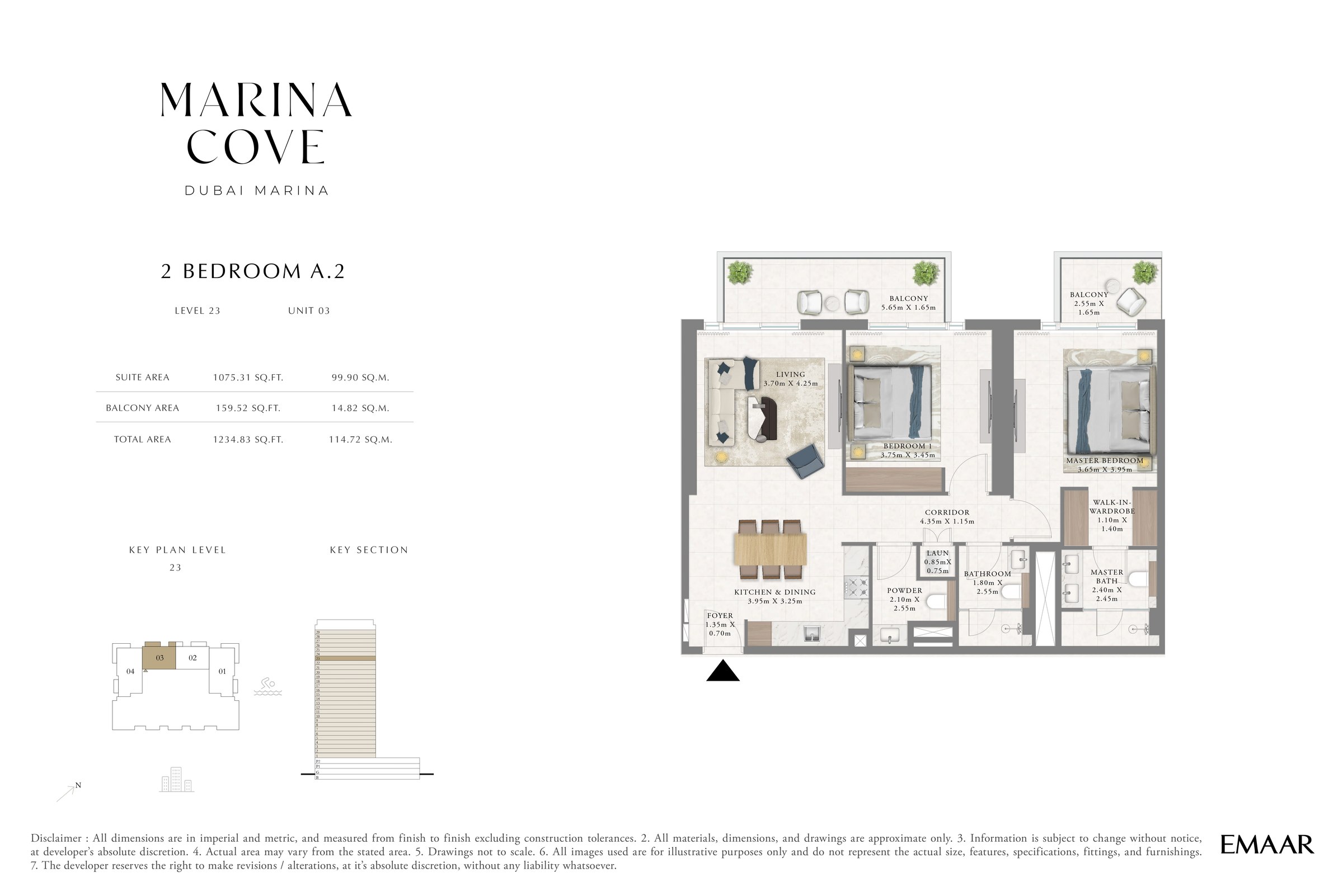 2 Bed floor plan