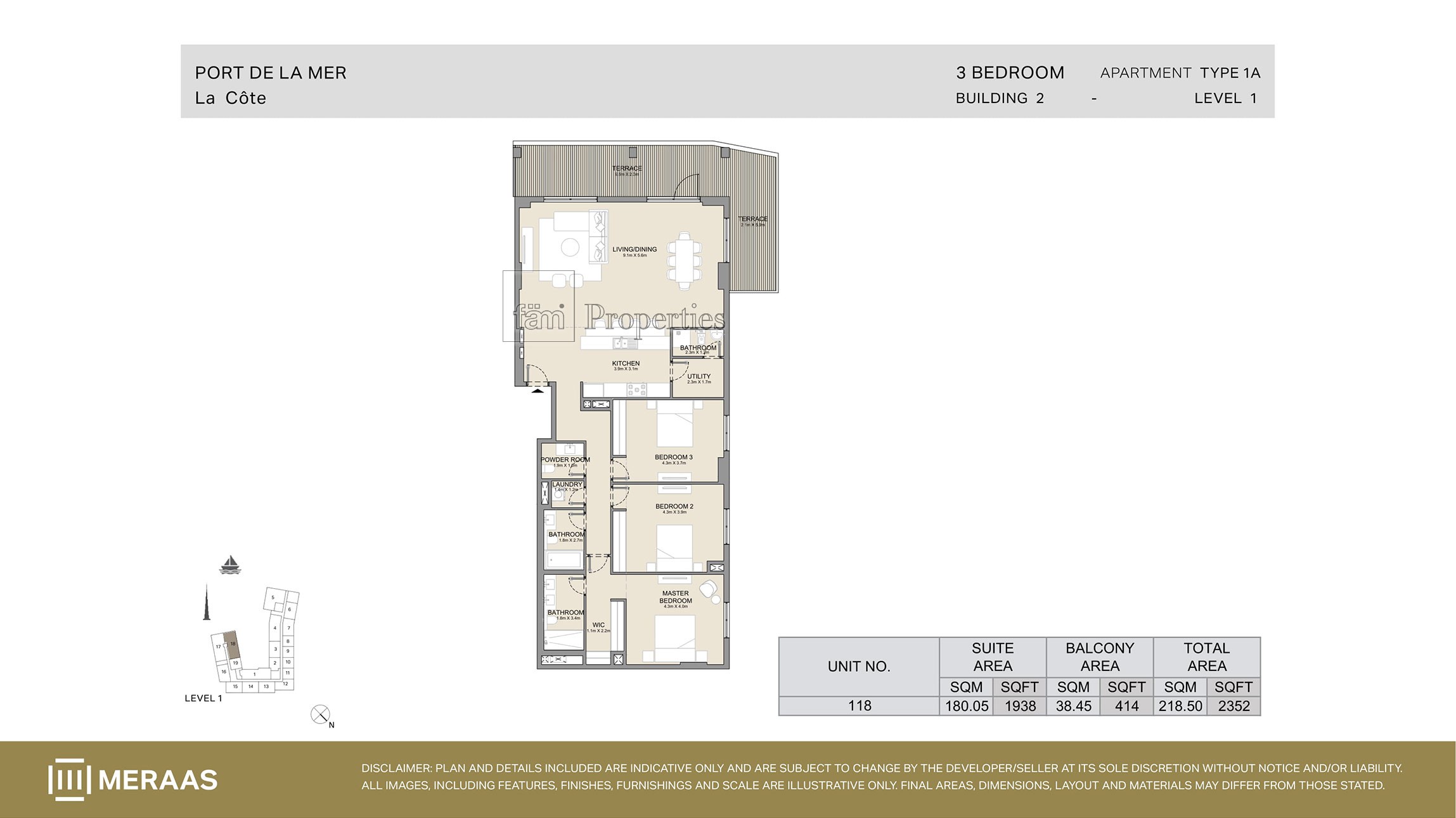 Type 1A floor plan