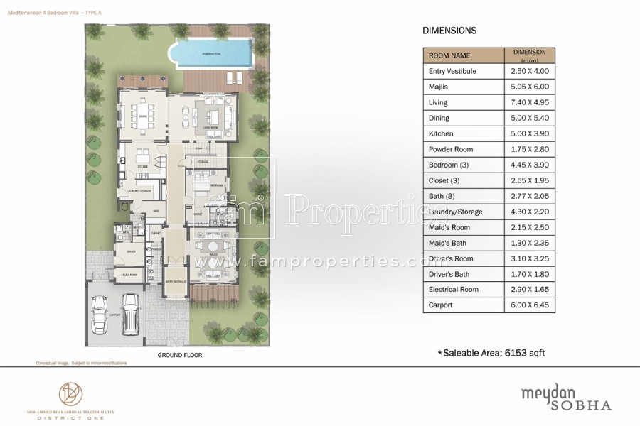 4 Bedroom floor plan