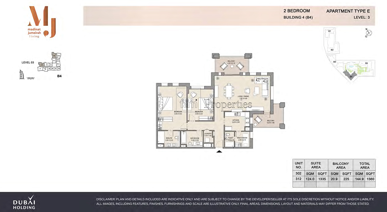 2 Bedroom floor plan