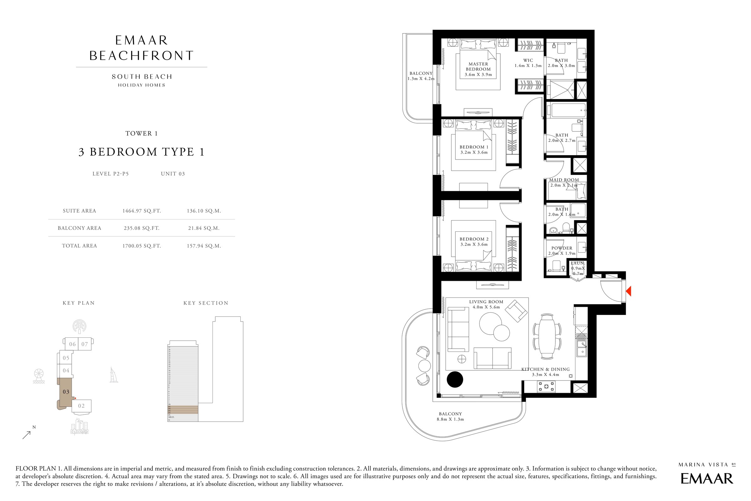3 Bedroom floor plan