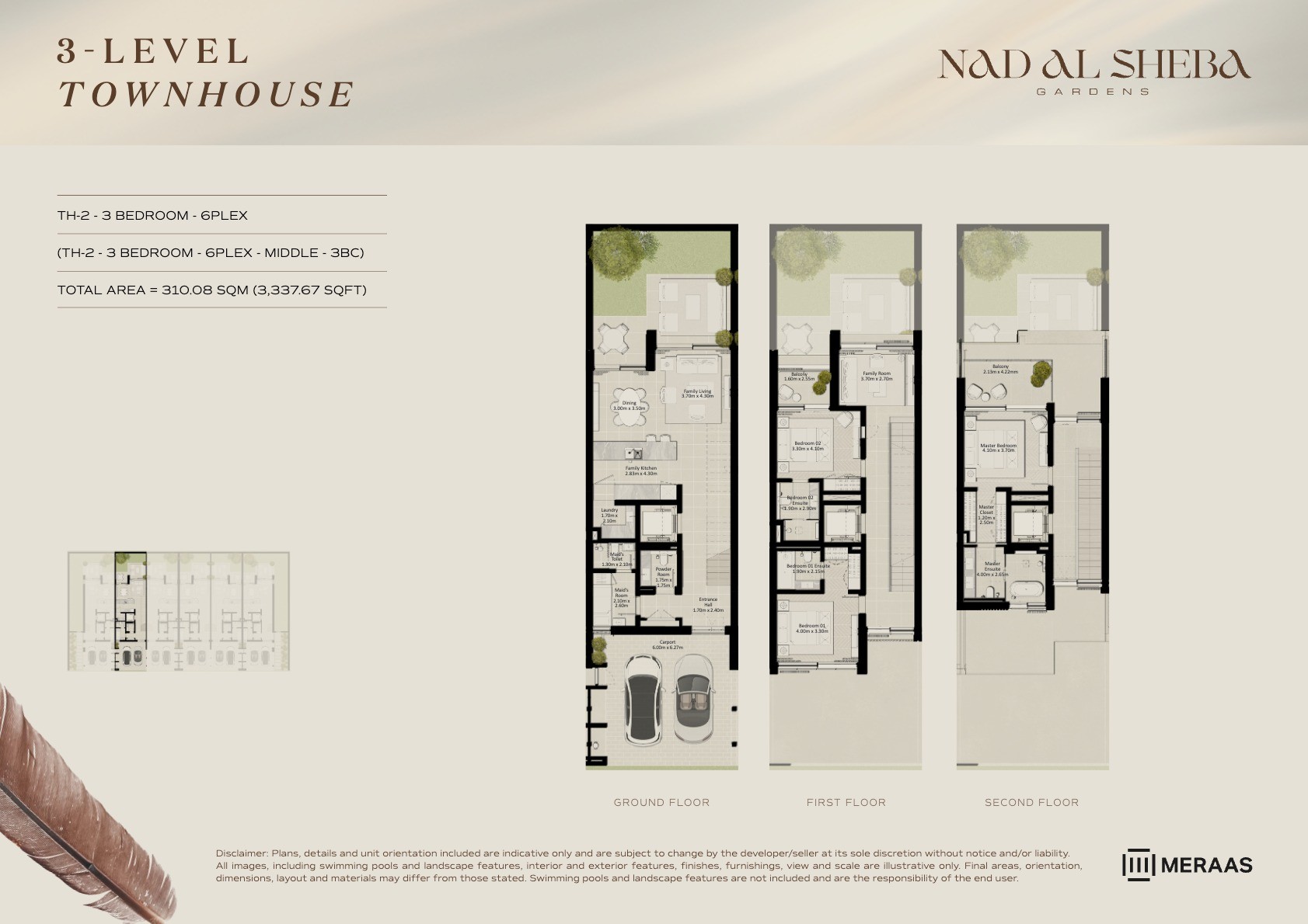 3LV - Townhouse - TH2-6Plex-Mid - 3BC floor plan