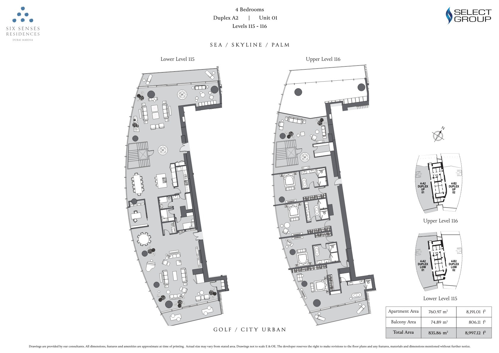 4BR - Duplex A2 - Unit 1 floor plan