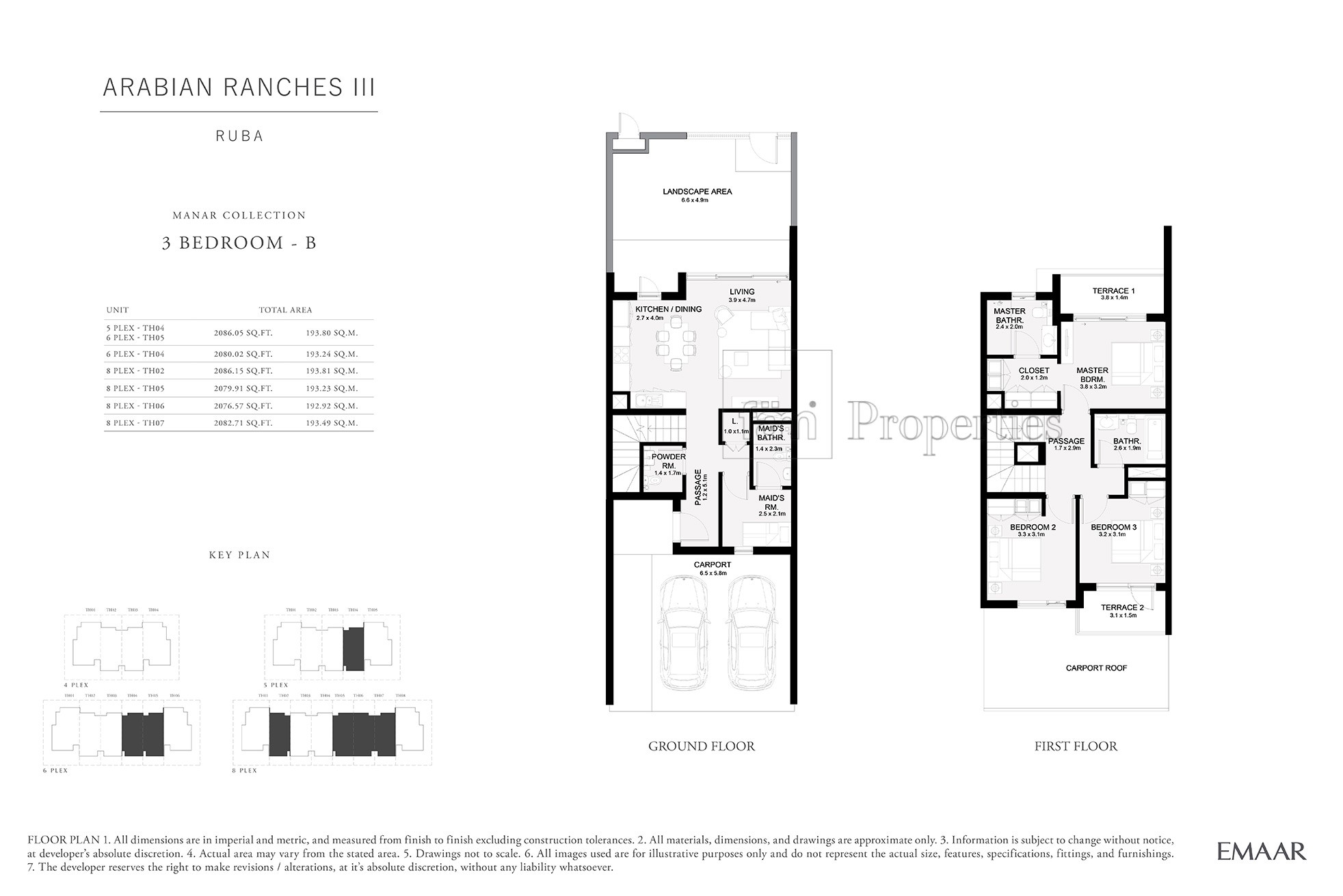 3 Bedroom floor plan