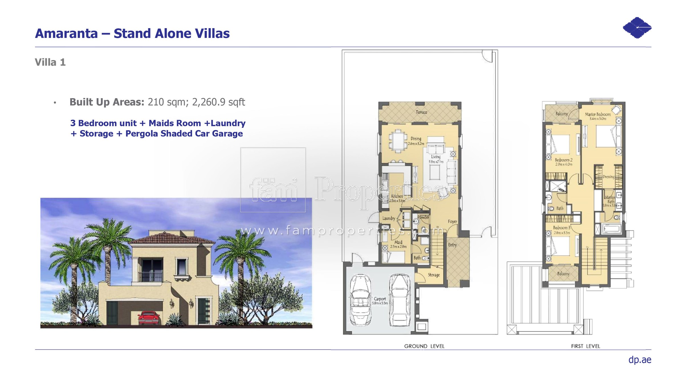 Villa 1 floor plan