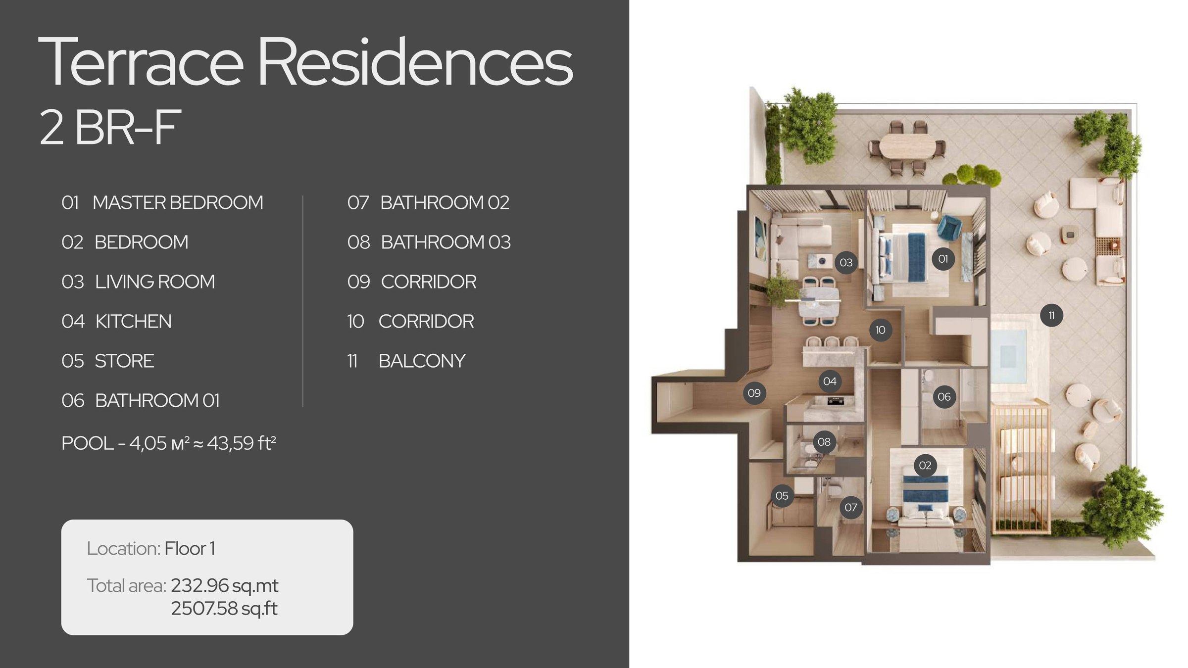 2 Bed floor plan