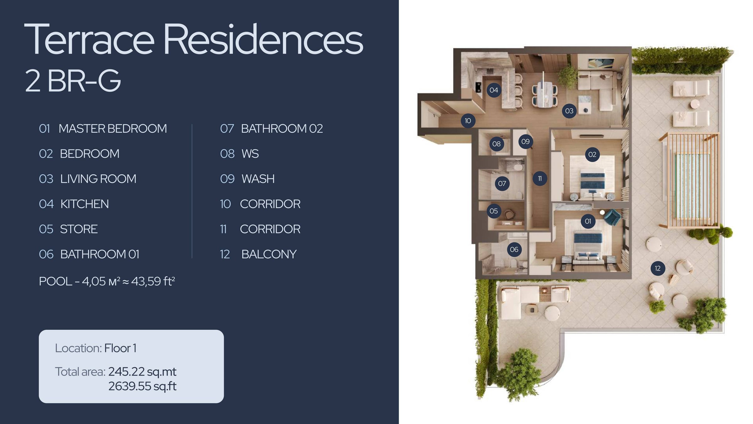 2 Bed floor plan