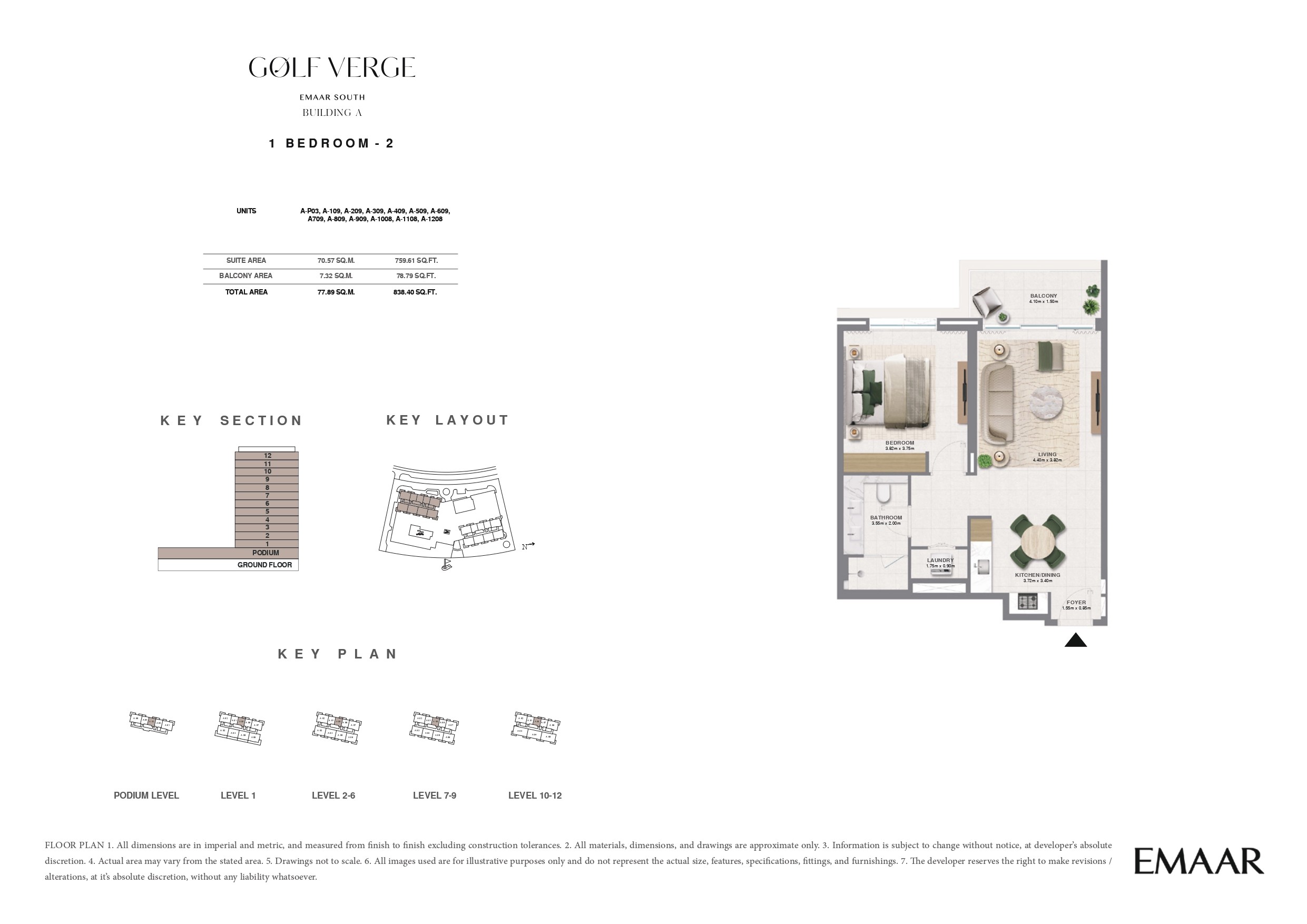 1 Bed floor plan
