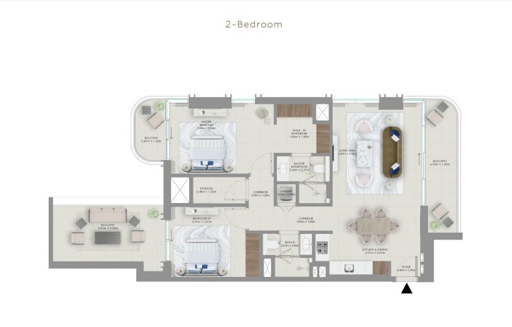 2 Bed floor plan
