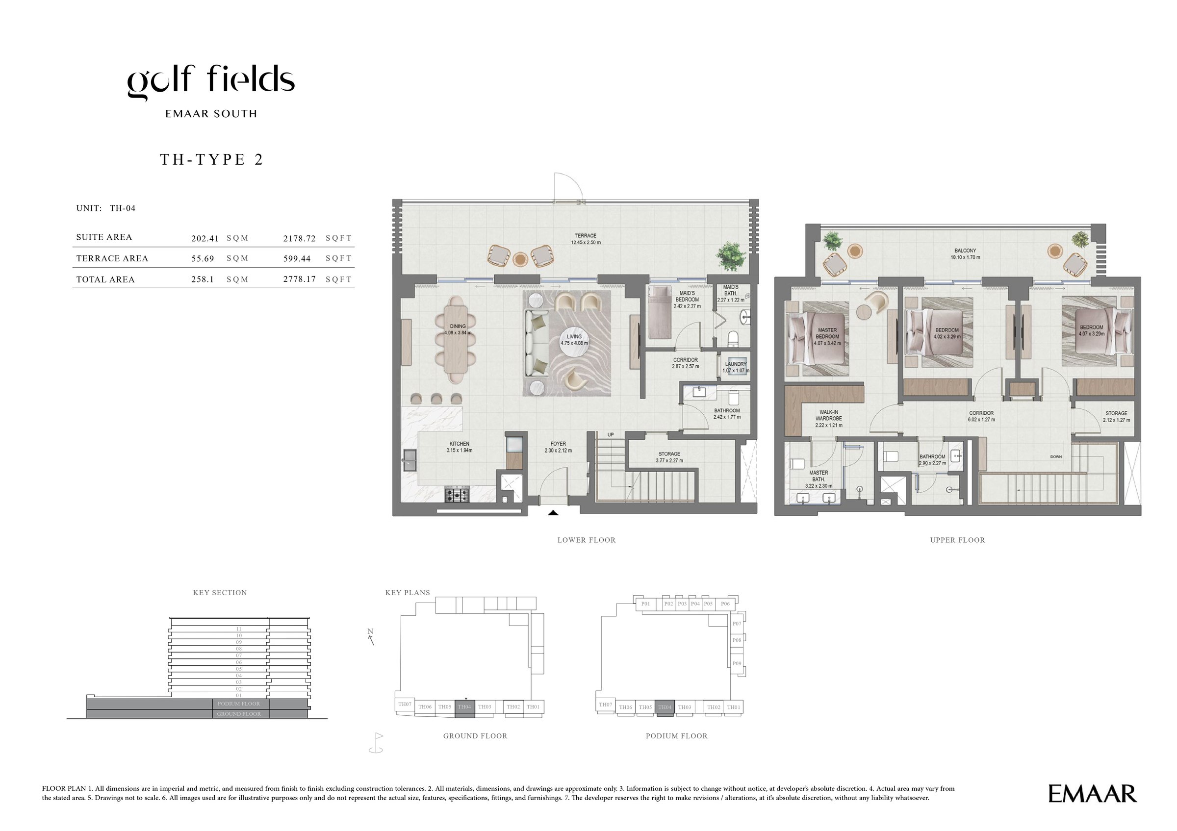 3 Bed floor plan
