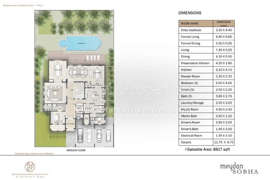 6 Bedroom floor plan