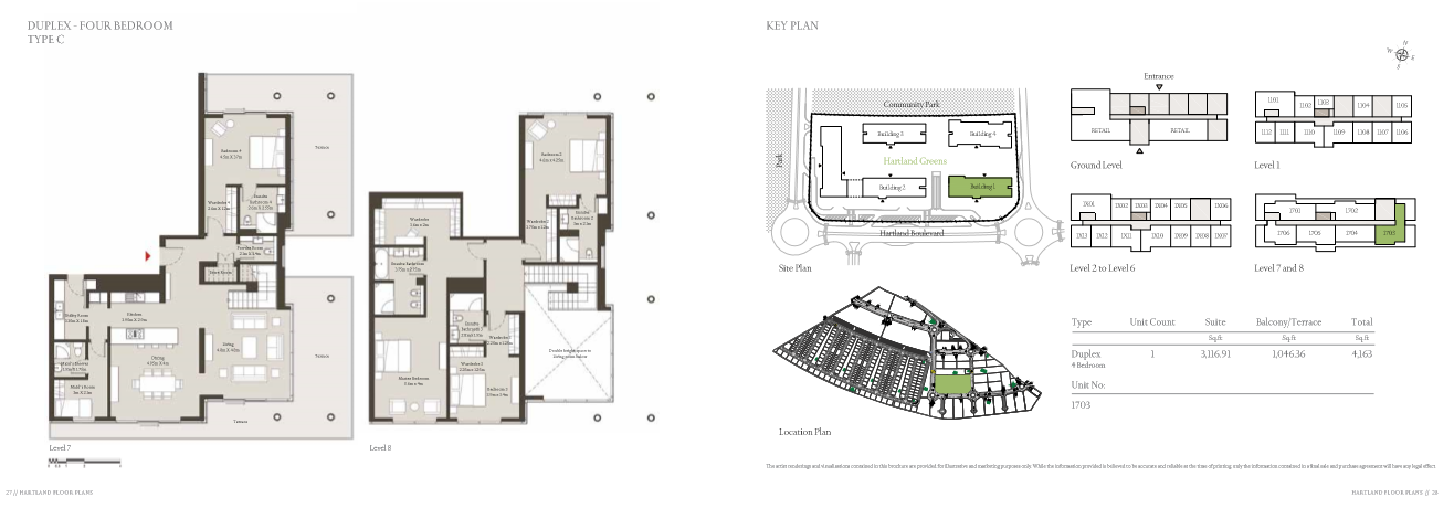 Duplex 4BR Type C floor plan
