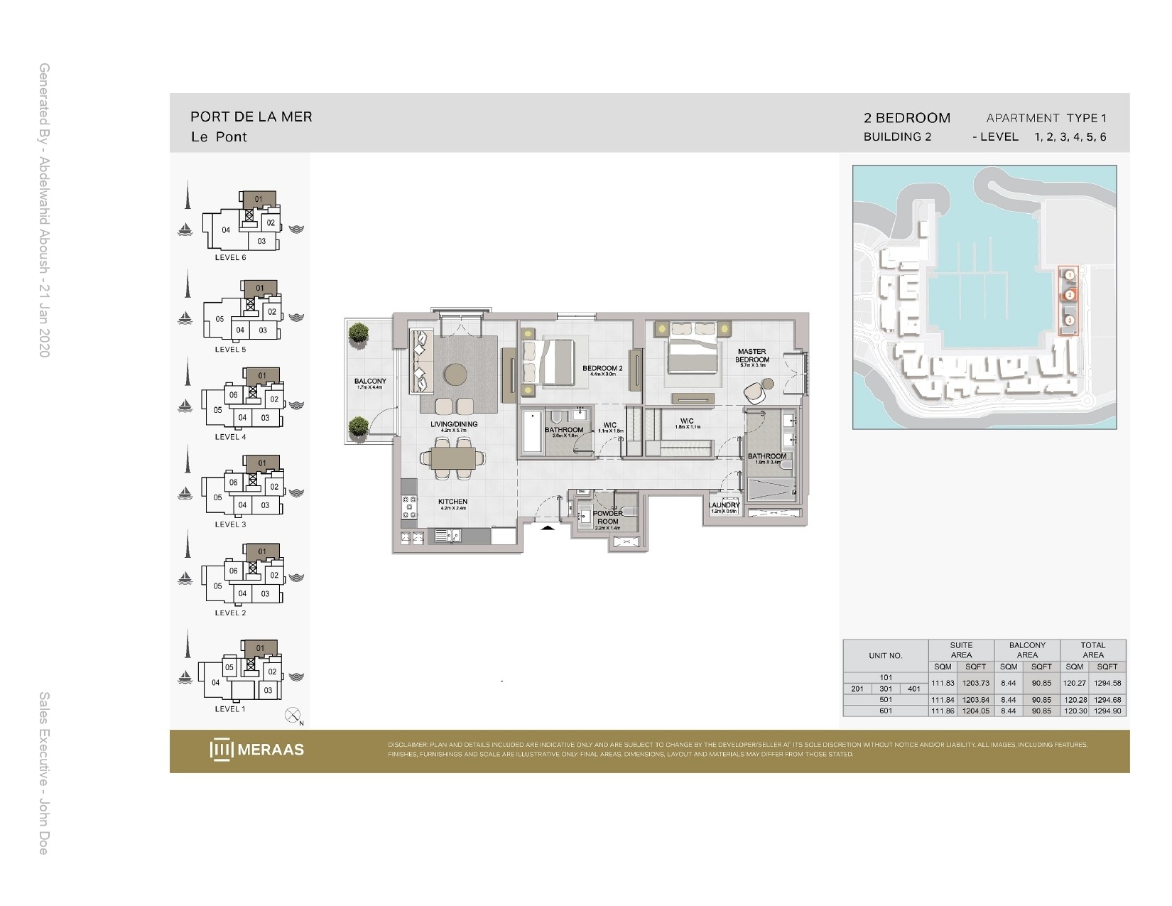 2 Bedroom floor plan