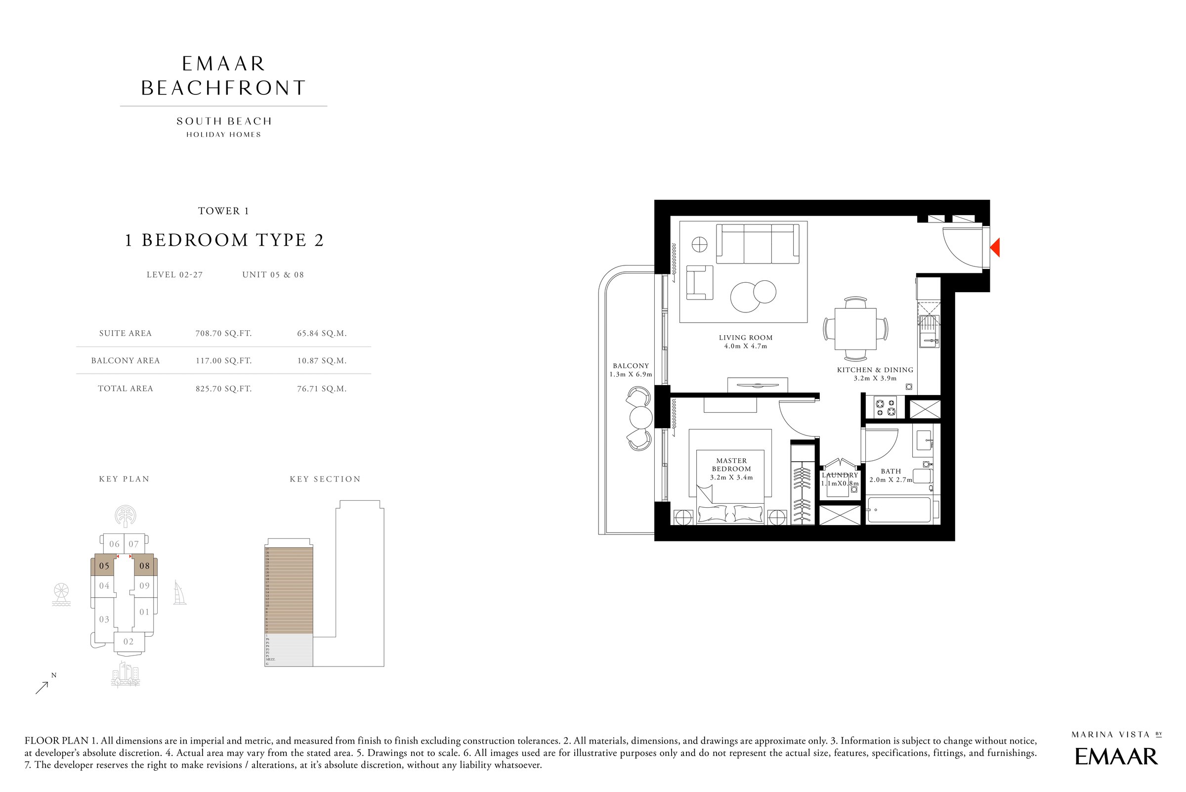 1 Bedroom floor plan