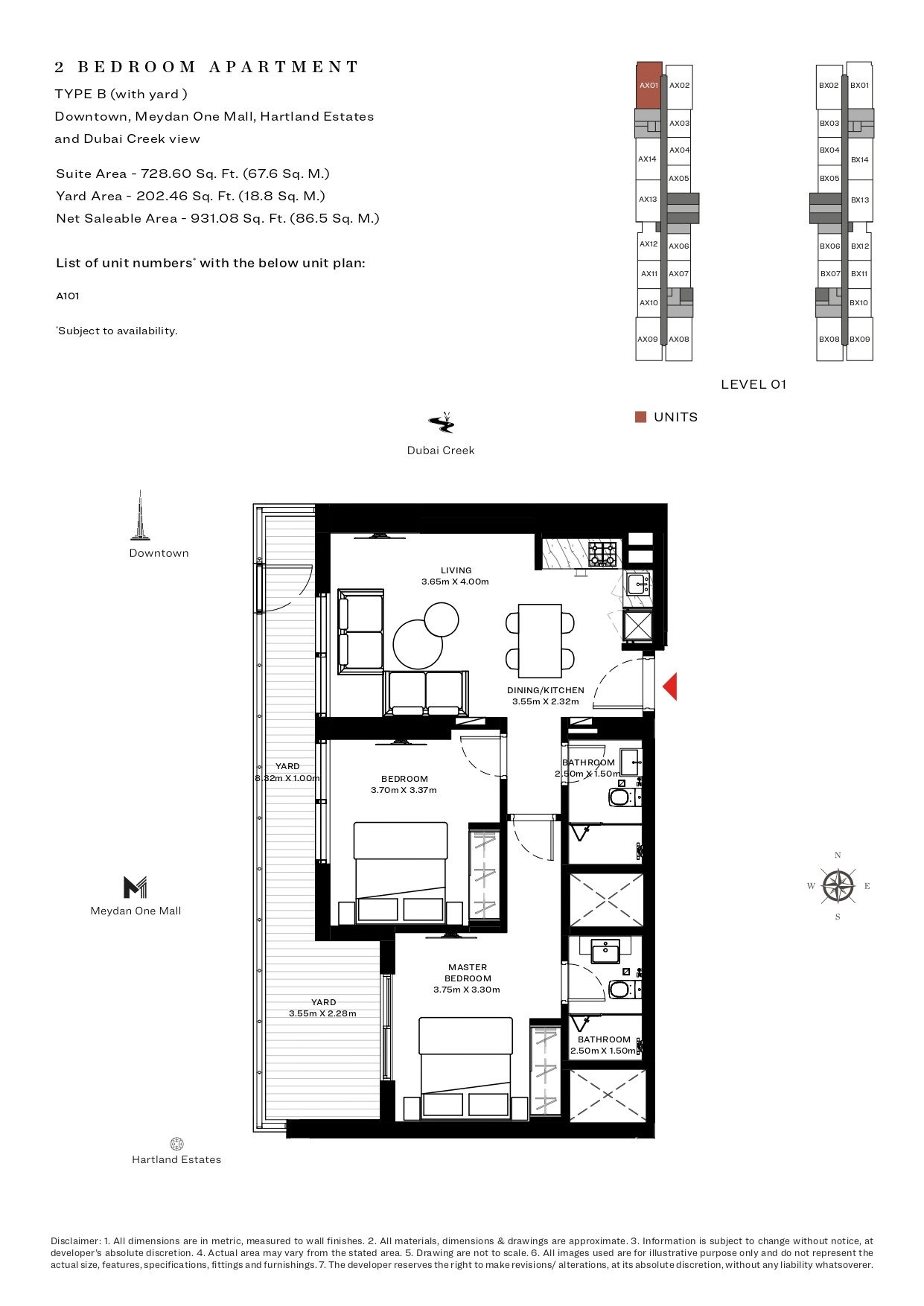 2 Bedroom floor plan