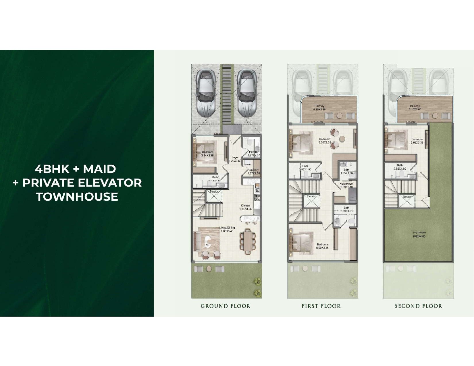 4 Bed + Maid floor plan