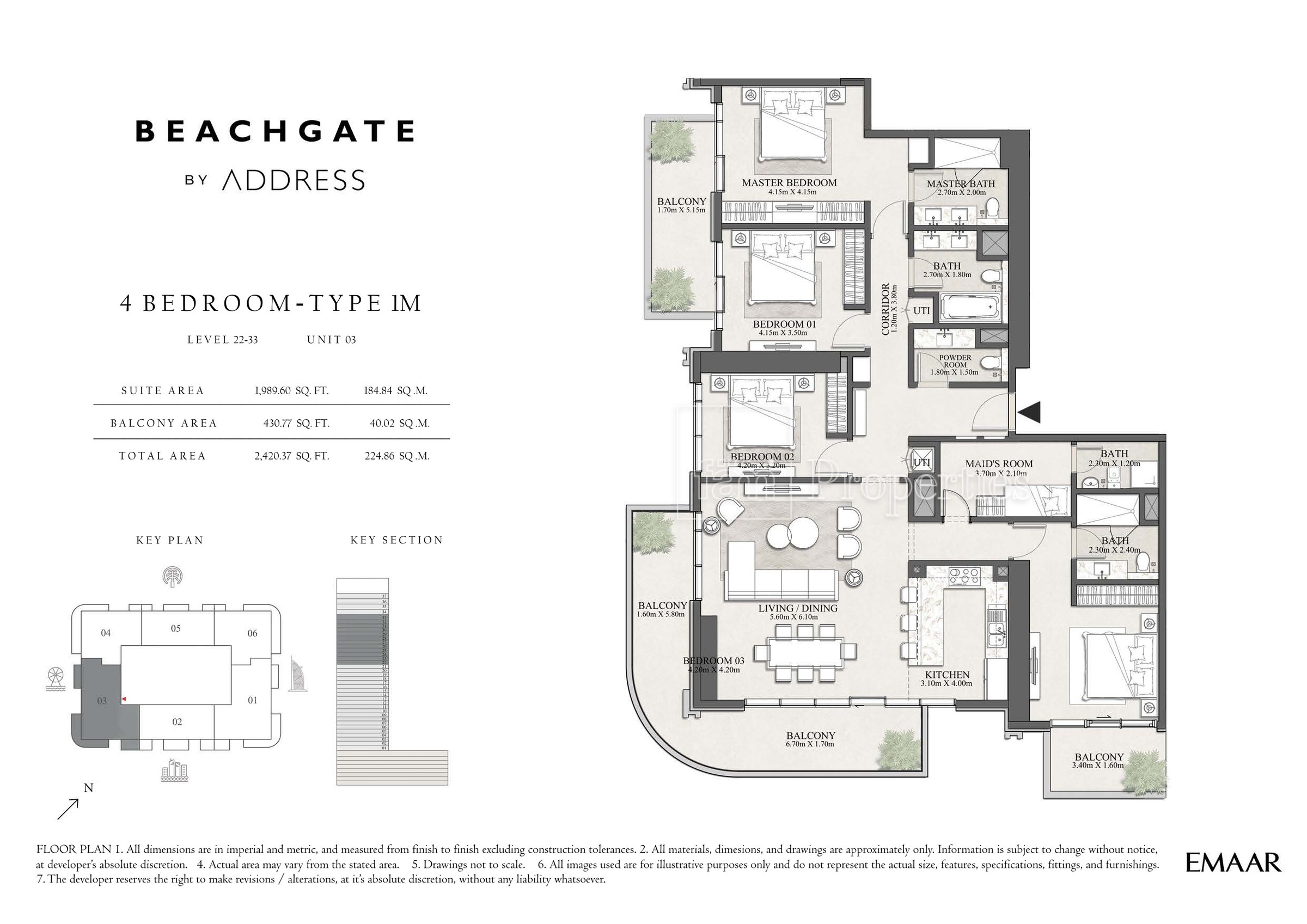 4 Bedroom floor plan