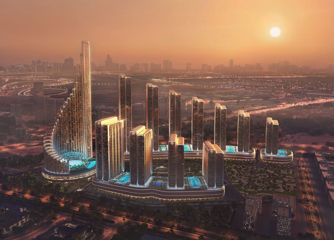 Mercedes-Benz Places Binghatti City · project illustration, not a photograph of this news event.